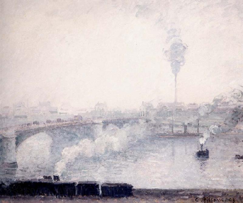 Camille Pissarro Rouen,Effect of Fog Spain oil painting art